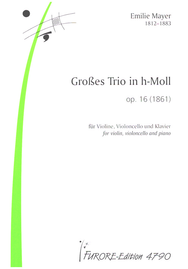 Grosses Trio in h-Moll op.16 (1861)  für Violine, Violoncello und Klavier  Partitur und Stimmen