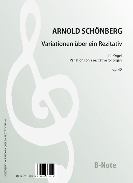 Variationen über ein Rezitativ op.40  für Orgel  