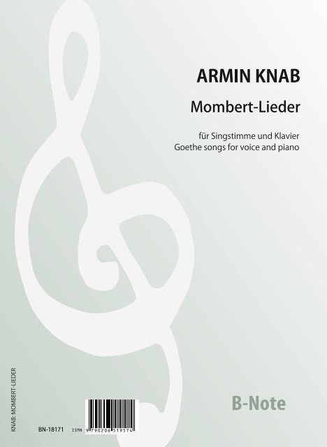 12 Mombert-Lieder für Singstimme und Klavier  Klavier,Singstimme  Spielnoten