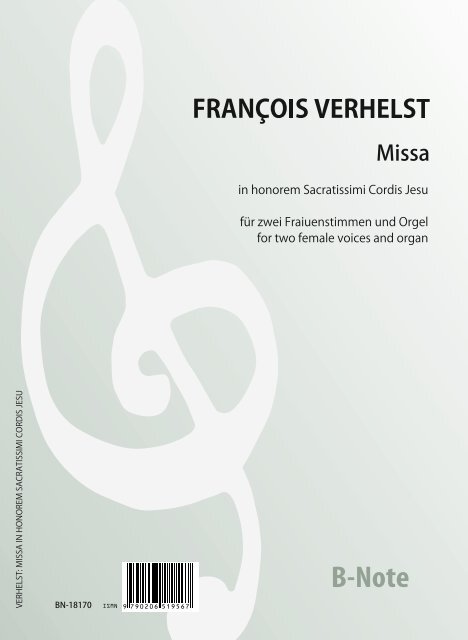 Missa in honorem Sacratissimi Cordis Jesu für zwei Frauenstimmen und Orgel&nbsp;&nbsp;Zwei Singstimmen,Orgel&nbsp;&nbsp;Spielnoten