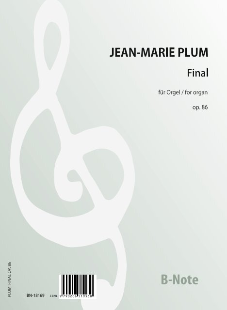Final pour orgue op.86  Orgel  Spielnoten