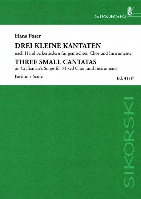 3 kleine Kantaten nach Handwerkerliedern  gemischter Chor, Instrument  Partitur
