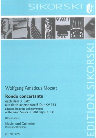 Rondo concertante&nbsp;&nbsp;Klavier und Orchester&nbsp;&nbsp;Partitur