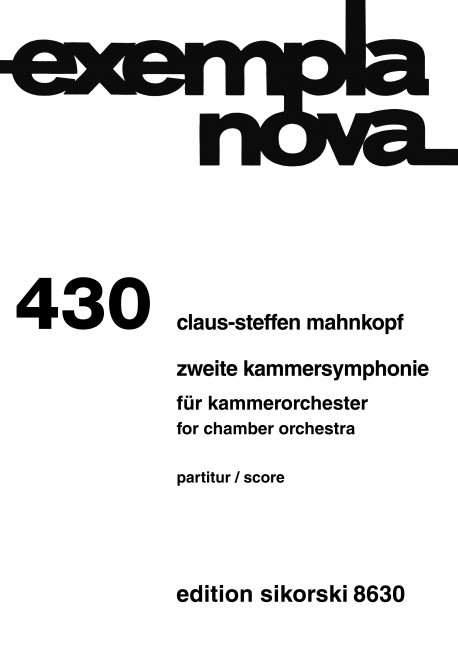 Kammersymphonie Nr. 2&nbsp;&nbsp;Kammerorchester&nbsp;&nbsp;Studienpartitur