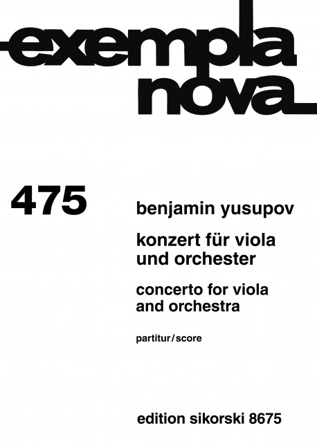 Konzert&nbsp;&nbsp;Viola, Orchester&nbsp;&nbsp;Studienpartitur