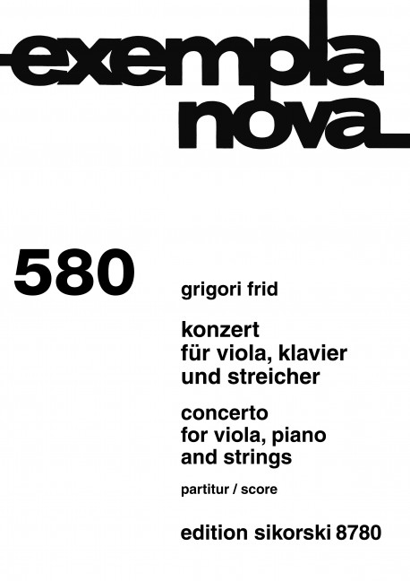 Konzert op. 73&nbsp;&nbsp;Viola, Klavier, Streicher&nbsp;&nbsp;Studienpartitur
