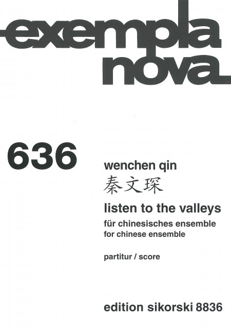 Listen to the Valleys&nbsp;&nbsp;Ensemble&nbsp;&nbsp;Studienpartitur