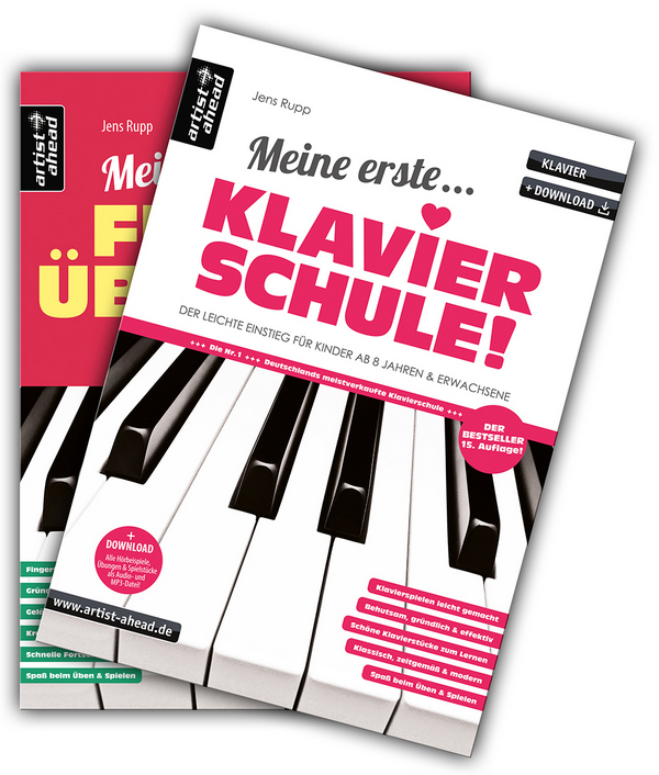 Jens Rupp, Meine erste Klavierschule & Meine ersten Fingerübungen (Bundle), inkl. Download  Klavier  Buch (2x)