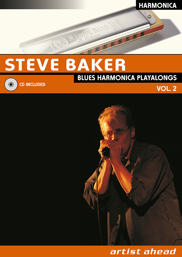 Steve Baker, Blues Harmonica Playalongs  Vol. 2  englisch, inkl. CD  Mundharm.  Buch