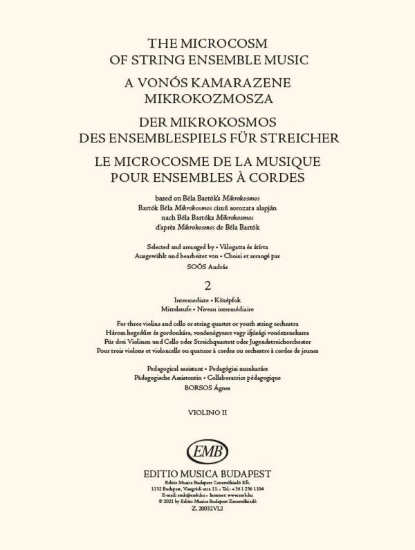 The Microcosm of String Ensemble Music Vol. 2&nbsp;&nbsp;String Ensemble&nbsp;&nbsp;Part