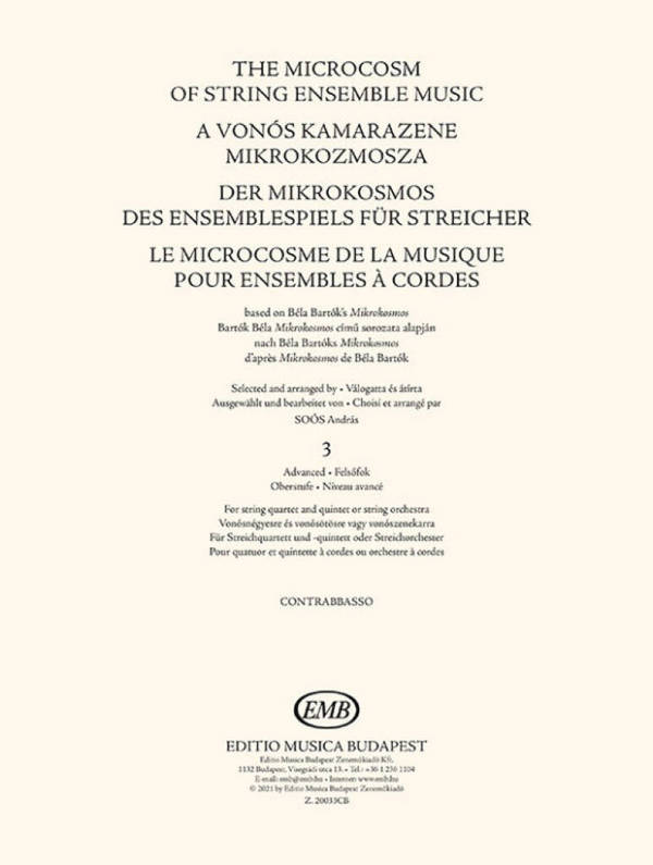 The Microcosm of String Ensemble Music Vol. 3&nbsp;&nbsp;String Ensemble&nbsp;&nbsp;Part