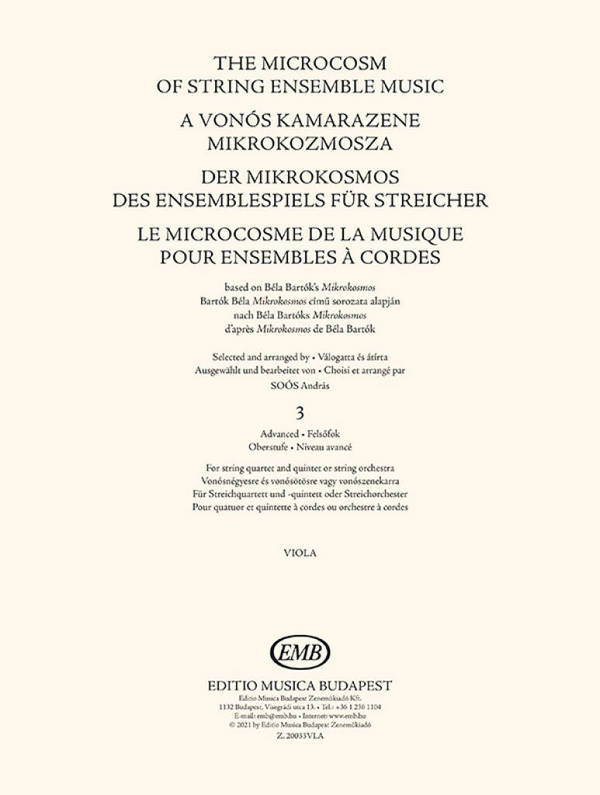 The Microcosm of String Ensemble Music Vol. 3&nbsp;&nbsp;String Ensemble&nbsp;&nbsp;Part