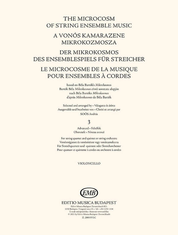 The Microcosm of String Ensemble Music Vol. 3&nbsp;&nbsp;String Ensemble&nbsp;&nbsp;Part