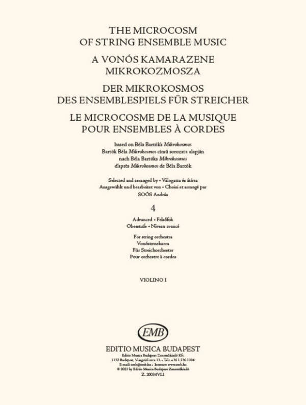 The Microcosm of String Ensemble Music Vol. 4&nbsp;&nbsp;String Ensemble&nbsp;&nbsp;Part