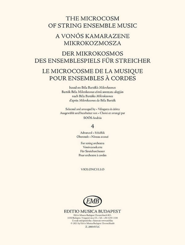 The Microcosm of String Ensemble Music Vol. 4&nbsp;&nbsp;String Ensemble&nbsp;&nbsp;Part