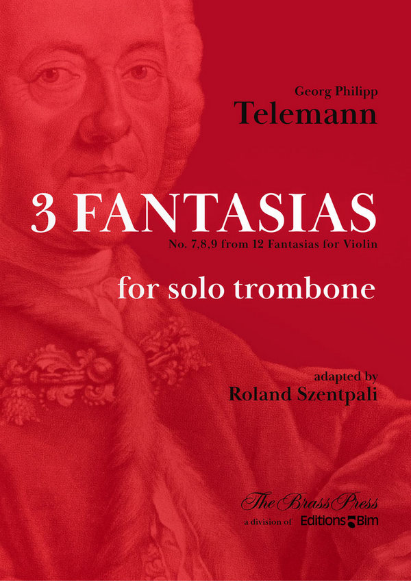 TELEMANN Georg Ph., 3 Fantasias&nbsp;&nbsp;trombone&nbsp;&nbsp;