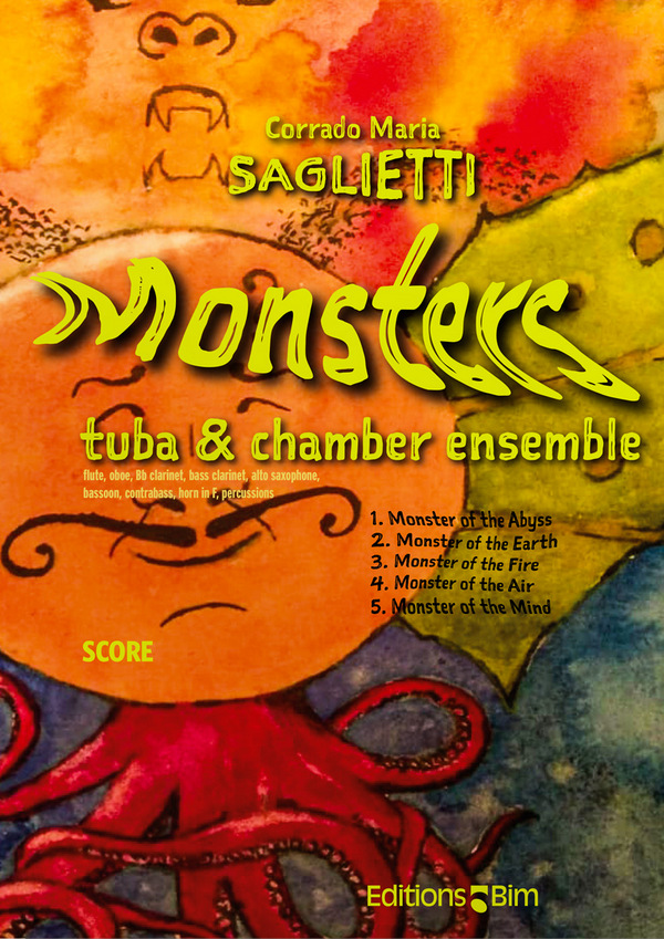 SAGLIETTI Corrado Maria, Monsters&nbsp;&nbsp;tuba and chamber ensemble&nbsp;&nbsp;Score