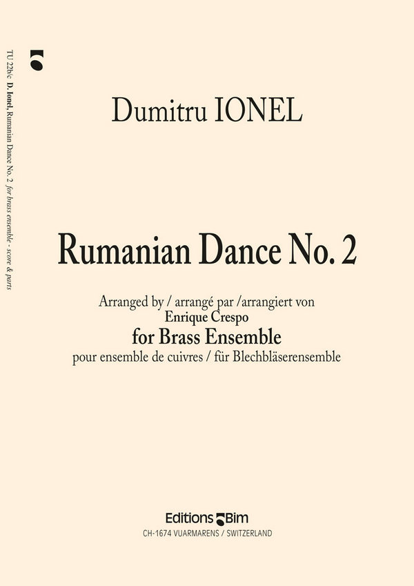 IONEL Dumitru, Rumanian Dance No. 2&nbsp;&nbsp;brass tentet&nbsp;&nbsp;