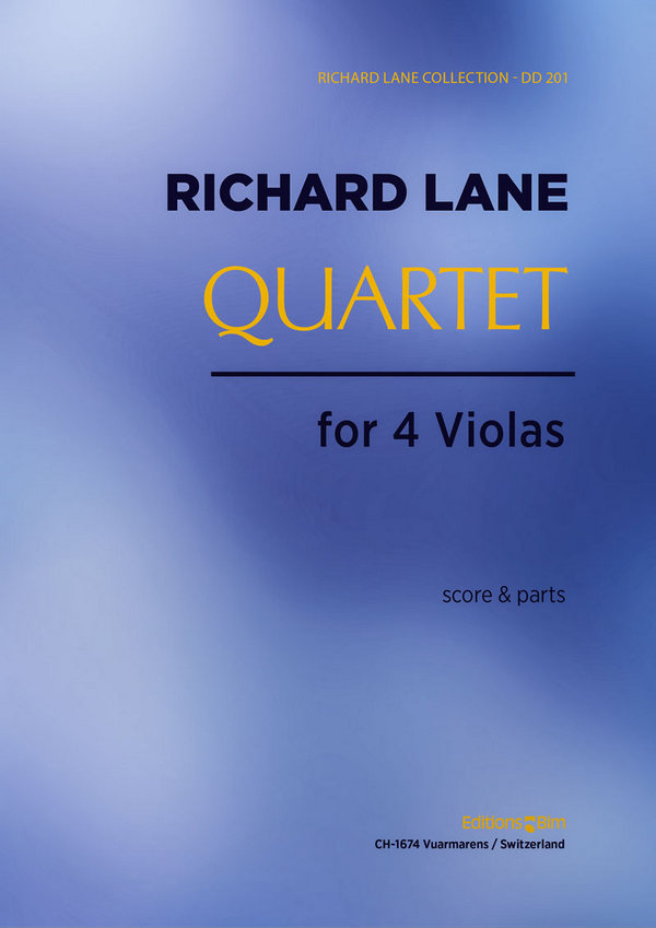 LANE Richard, Quartet for 4 violas (1978)&nbsp;&nbsp;4 violas&nbsp;&nbsp;Score and parts