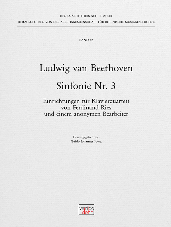 Sinfonie  Nr.3&nbsp;&nbsp;Einrichtungen für Klavierquartett&nbsp;&nbsp;Partitur (gebunden)