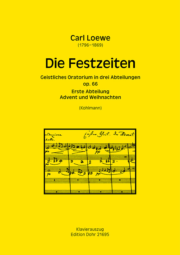 Die Festzeiten op.66 1.Abteilung Advent,Weihnachten  für Soli, gem Chor, Orchester  Klavierauszug