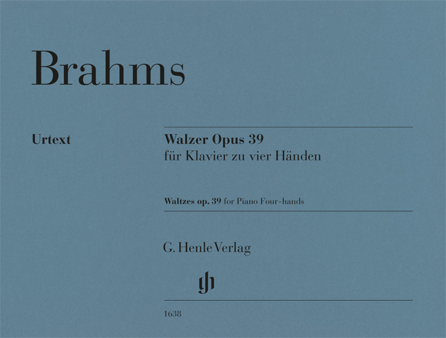 Walzer op. 39&nbsp;&nbsp; für Klavier zu vier Händen&nbsp;&nbsp;