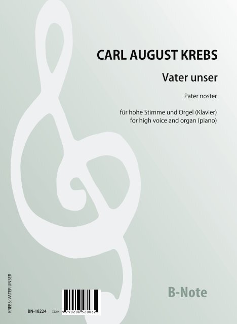 Vater unser (Pater noster)&nbsp;&nbsp; für hohe Stimme und (Orgel) Klavier&nbsp;&nbsp; 