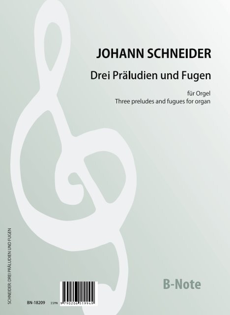 Drei Präludien und Fugen für Orgel&nbsp;&nbsp;Orgel&nbsp;&nbsp;Spielnoten