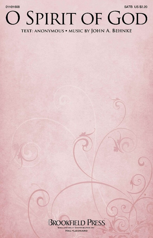 O Spirit of God&nbsp;&nbsp;SATB&nbsp;&nbsp;Choral Score