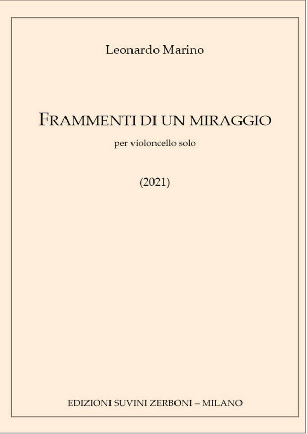 Frammenti di un miraggio&nbsp;&nbsp;Cello&nbsp;&nbsp;Score