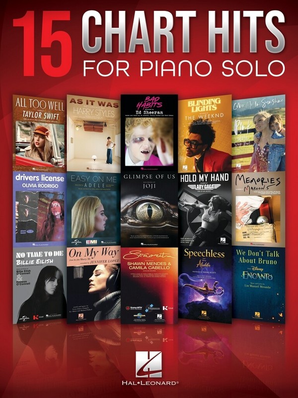 15 Chart Hits for Piano Solo  Piano  Book