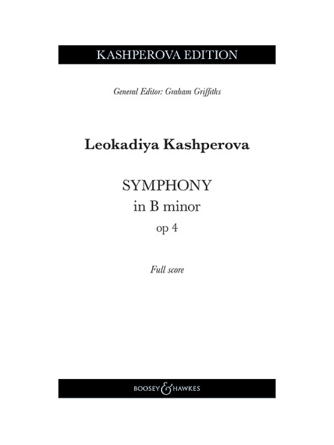 Symphony in B minor op. 4&nbsp;&nbsp;für Orchester&nbsp;&nbsp;Partitur