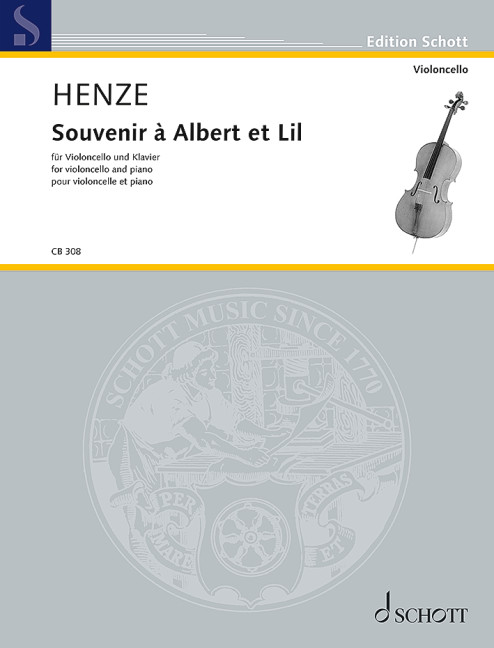 Souvenir à Albert et Lil&nbsp;&nbsp;für Violoncello und Klavier&nbsp;&nbsp;