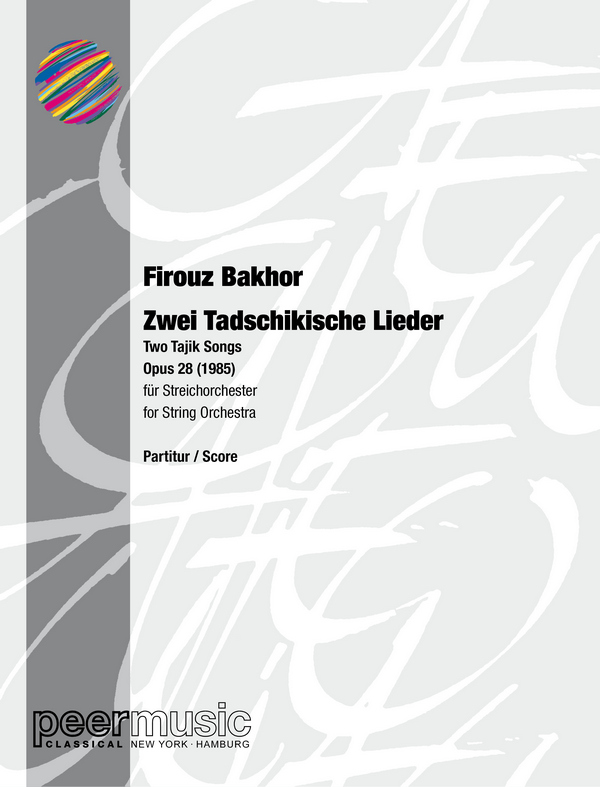 Zwei Tadschikische Lieder op.28  für Streichorchester  Partitur