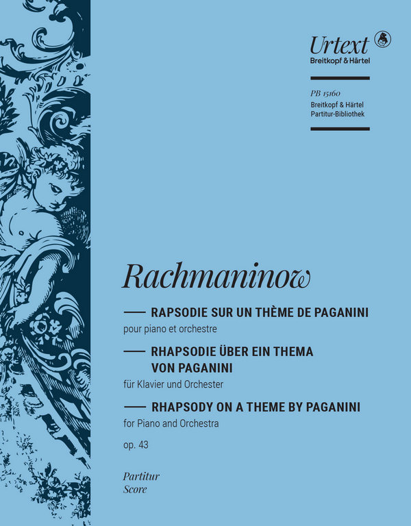 Rapsodie sur un thème de Paganini op.43  für Klavier/Cembalo und Orchester  Partitur