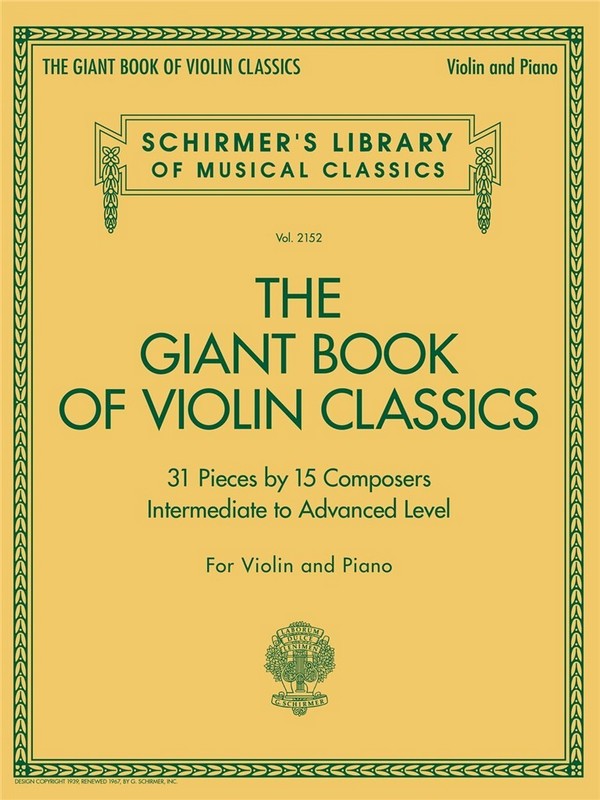 Giant Book of Violin Classics&nbsp;&nbsp;for violin and piano&nbsp;&nbsp; 