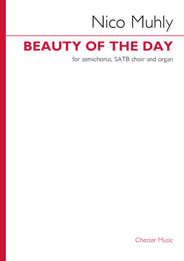 Beauty of the Day&nbsp;&nbsp;SATB divisi and Organ&nbsp;&nbsp;Choral Score
