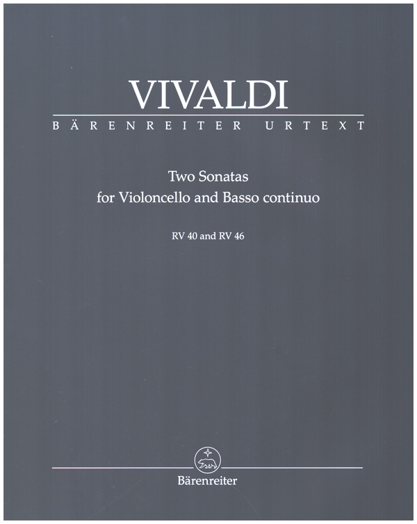 2 Sonaten RV 40, RV 46  für für Violoncello and Basso contiuo   