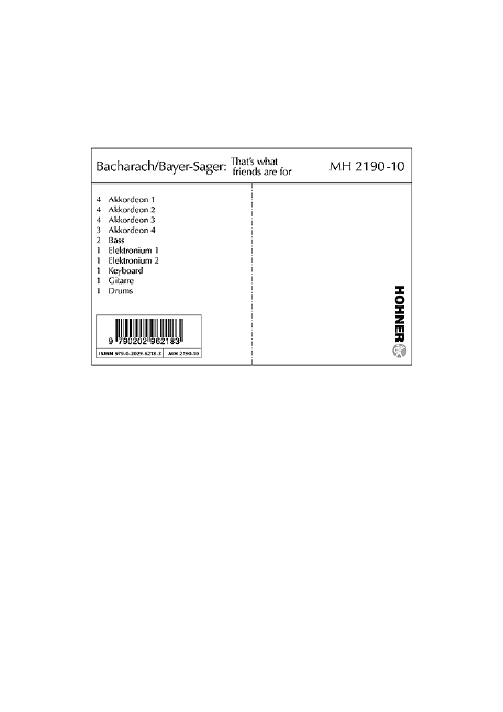 THAT'S WHAT FRIENDS ARE FOR EP  Akkordeon-Orchester  