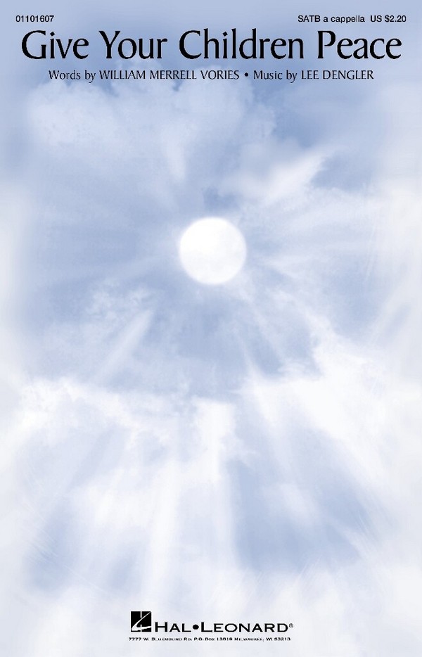 Give Your Children Peace  SATB A Cappella  Chorpartitur