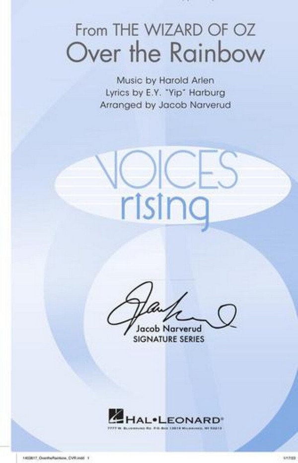 Over the Rainbow  SATB divisi  Chorpartitur