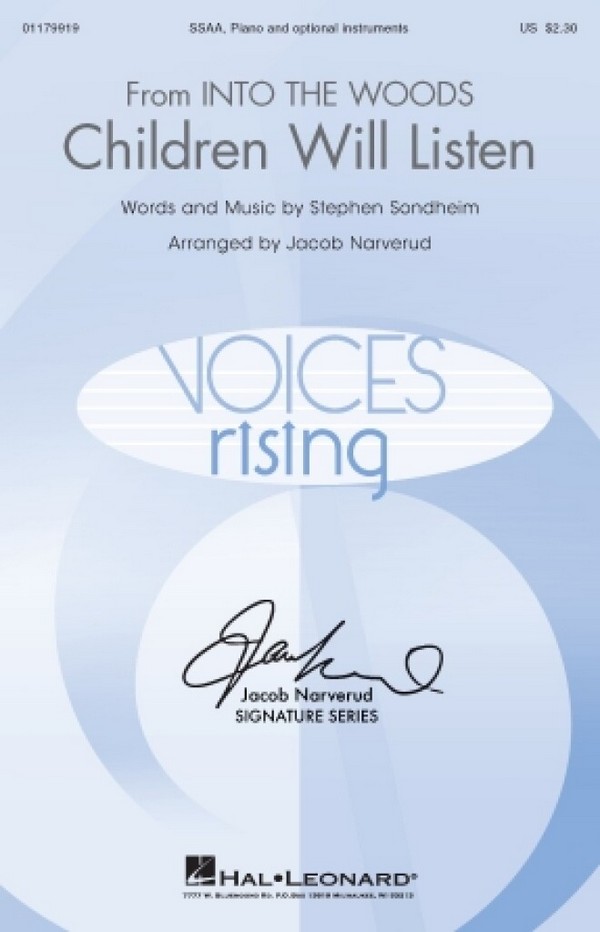 Children Will Listen&nbsp;&nbsp;SSAA&nbsp;&nbsp;Chorpartitur