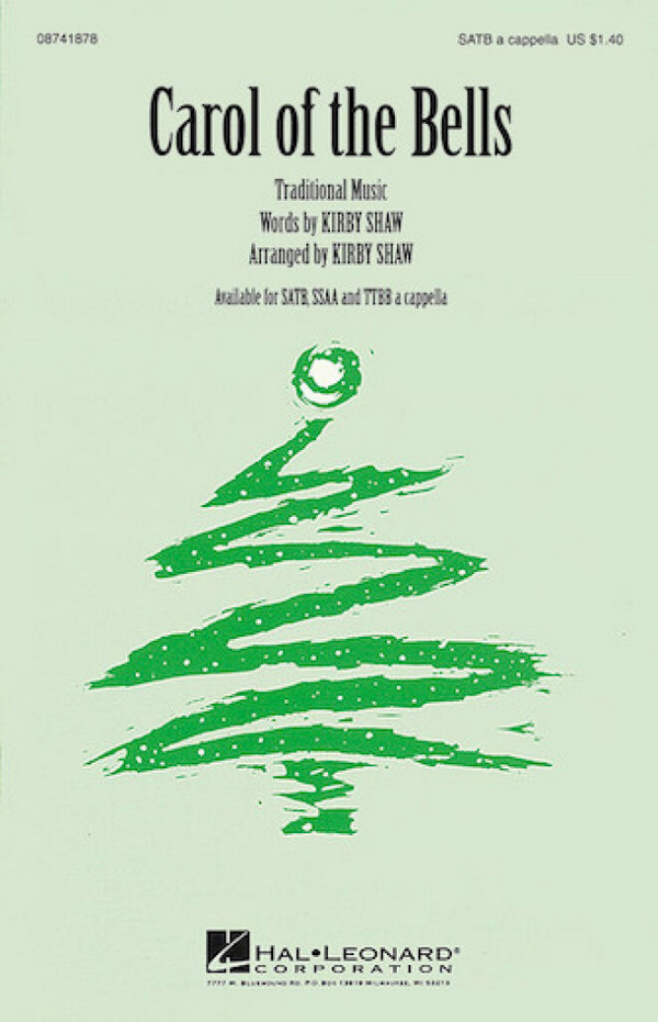 Carol of the Bells&nbsp;&nbsp;SATB a Cappella&nbsp;&nbsp;Chorpartitur