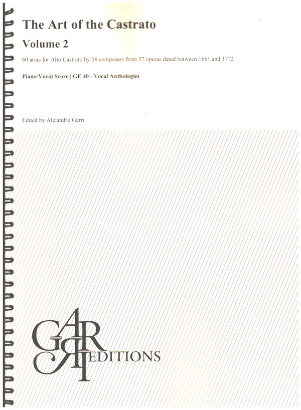  The Art of Castrato Vol. 2&nbsp;&nbsp;for contralto voice and piano&nbsp;&nbsp;