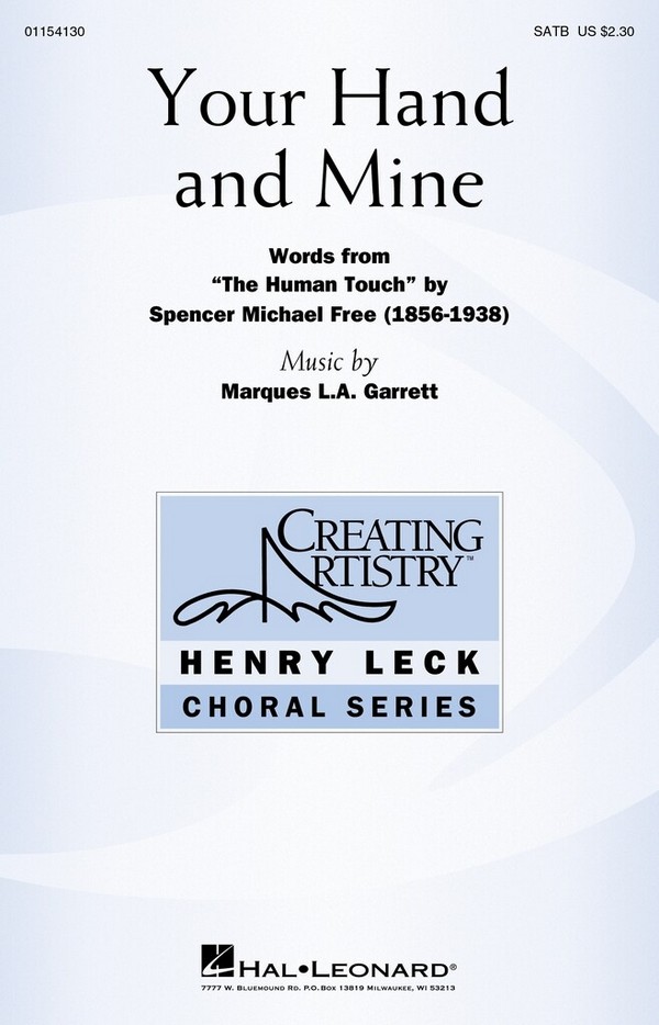 Your Hand and Mine&nbsp;&nbsp;SATB&nbsp;&nbsp;Choral Score