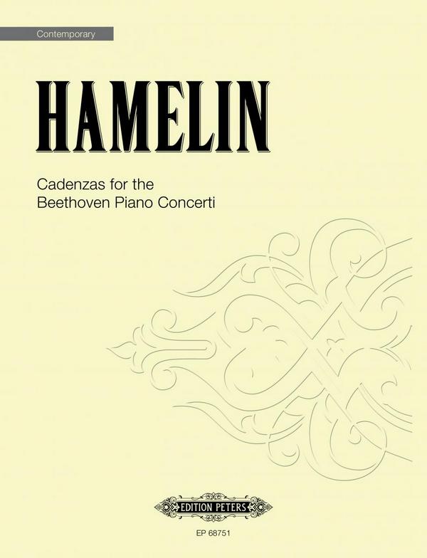 Cadenzas for the Beethoven Piano Concerti&nbsp;&nbsp;for piano&nbsp;&nbsp;