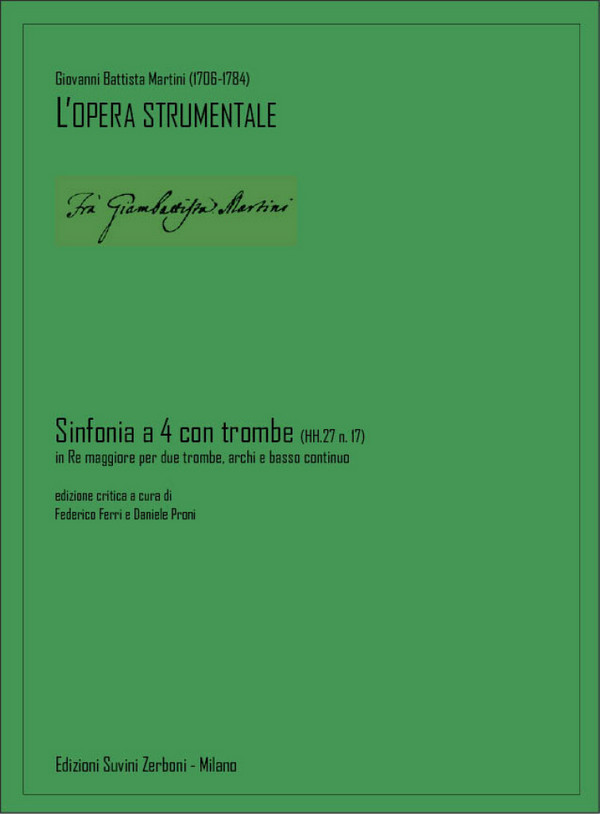 Sinfonia a 4 con trombe (HH.27 n. 17)  2 Trumpets, Strings and Basso Continuo  Score