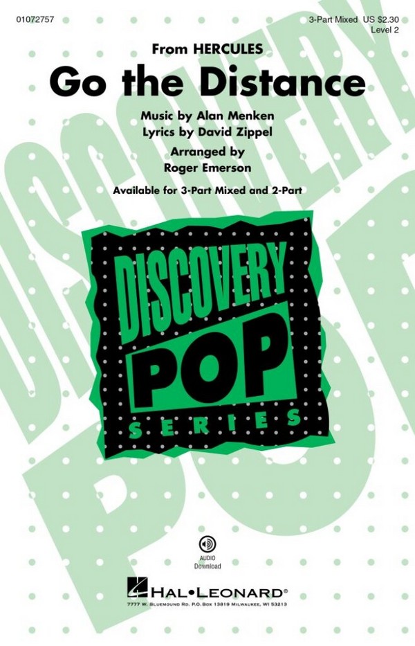 Go the Distance [from Hercules]  3-Part Mixed Choir  Choral Score