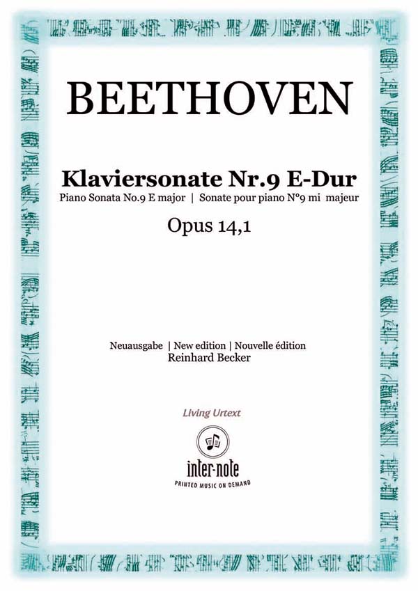 Sonate Nr. 9 E-Dur op.14,1&nbsp;&nbsp;Klavier 2hd&nbsp;&nbsp;