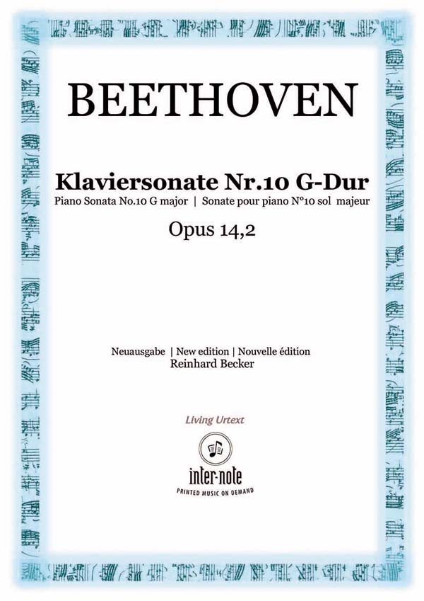 Sonate Nr. 10 G-Dur op.14,2&nbsp;&nbsp;Klavier 2hd&nbsp;&nbsp;